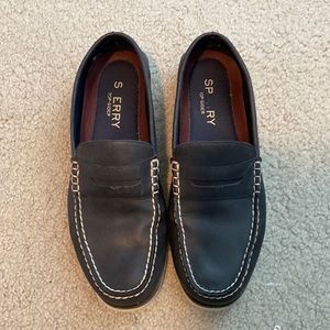 Mens Navy Sperry Leeward Loafers. Size 12. Used Condition.